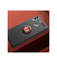 Huawei Honor 8C Uyumlu Kılıf Zore Ravel Silikon Kapak (Siyah-Rose Gold)