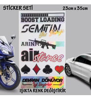yeni nesil Oto cam bagaj yazıları set - hologram etkili - renk değiştiren yeni nesil lüks sticker etiket setleri