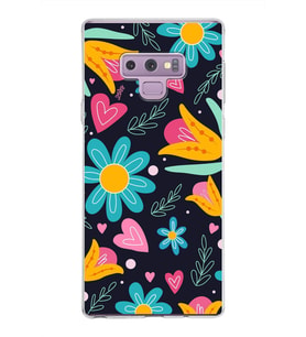 PrintiFy Samsung Galaxy Note 9 ile Uyumlu 1mm Slim Fit Retro Colors 1 Baskılı Şeffaf  Kılıf