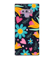 PrintiFy Samsung Galaxy Note 9 ile Uyumlu 1mm Slim Fit Retro Colors 1 Baskılı Şeffaf  Kılıf