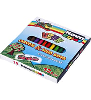 Uzun Mum Boya 12 Renk Karton Kutu 12 Renk Crayon 1 Adet Novacolor Uzun Altıgen Mum Boya 12 Renk (Karışık)