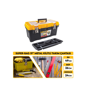 Dayanıklı Metal Takım Çantası, Çok Bölmeli ve Güvenli Saklama Alanı