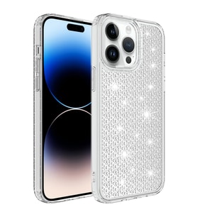 Lexroo iPhone 14 Pro Max Kılıf Airbagli Parlak Tasarımlı Snow Kılıf - Renksiz