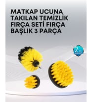 Northcity 3’lü Matkap Ucu Temizlik Fırçası Seti - Çok Amaçlı Derin Temizlik