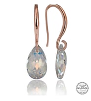Swarovski Crystal Taşlı Gümüş Damla Sallantılı Kadın Küpe