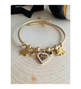 GOLD RENK KALP TAŞLI PANDORA MODEL BİLEKLİK ACR9745
