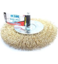Hawk Ha10135 Pimli Sarı Tel Daire Fırça 100X10 Mm