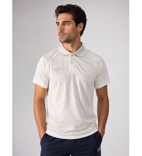 UMBRO Vectör Kamp Erkek Ekru Polyester Polo Yaka Spor Tişört TF0614