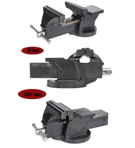 Moonshop Pro 200 Mm Özel Alışımlı Paslanmaz Dövme Çelik Sabit Tezgah Masa Mengenesi Profesyonel...