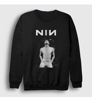Presmono Unisex Siyah Poster Müzik Nin Nine Inch Nails Sweatshirt 486957tt