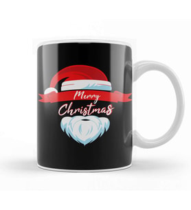 Yılbaşı Yeni Yıl Konseptli Merry Christmas Santa Claus Kupa Bardak Porselen
