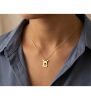 Kişiye Özel Minimal Pokemon Figürlü Kolye 925K Gümüş (Gold)