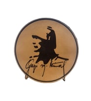 ATATÜRK Gazi Mustafa Kemal İmzalı - Deri Peç - Arma - Leather Patch (Bej)