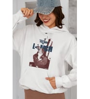 Tasarım Billie Eilish Lunch Baskılı Unisex Oversize Şarkıcı Hoodie