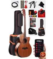 Maxword M450-EQ Profesyonel Masif Ağaç Elektro Akustik Gitar Seti 4/4 Yetişkin Seri üst Segment