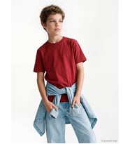 LCW Kids Bordo Bisiklet Yaka Erkek Çocuk Tişört