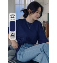 Kadın Oversize Basic Haki Tişört Yan Bağlamalı Rahat Kesim Günlük Yazlık T-Shirt