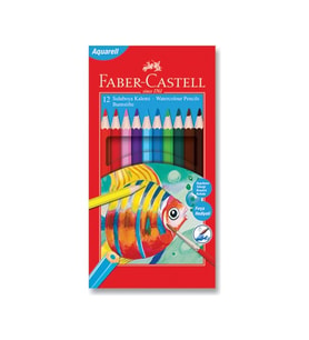 Faber Castell Aquarel Karton Kutu Suluboya Kalemi 12 Renk