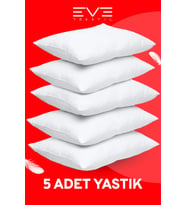 5 Adet Micro Silikon Elyaf Nonwoven Yıkanabilir Antialerjik Ev Ve Hotel Yastık 50x70cm 700 gr (Beyaz)