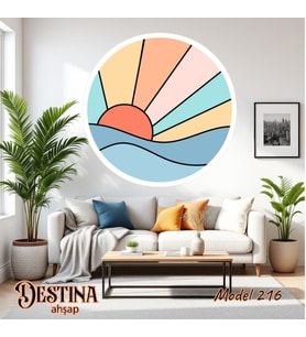 Destina  Ahşap Mandala Boyam Seti- Ahşap Boyama-Model 216-23cm*23cm