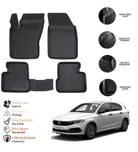 Fiat Egea Sedan 2018 3D Havuzlu Paspas OTL