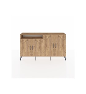 Arges Konsol 4 Raflı 4 Kapaklı 176x30x99 Çam-Çam