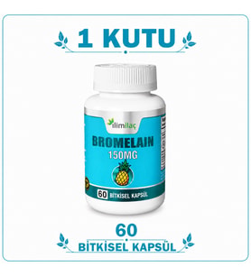 Bromelain 150 mg 60 Bitkisel Kapsül – Bromelain Takviye Edici Gıda
