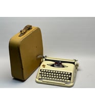 ABC Bej Vintage Daktilo  Anneme, Avukata, Koleksiyonere, Öğretmene, Sevgiliye Özel Nostaljik Hediye