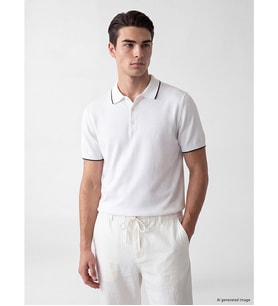 LCWAIKIKI Classic Beyaz Polo Yaka Erkek Triko Tişört