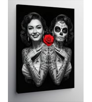 Kanvas Tablo Catrina Çift Ve Gül