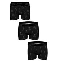 JOHN FRANK THREE PACK JACQUARD BOXER White