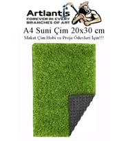 Yapay Çim A4 20x30 cm 1 Adet A4 Boyutunda Maket Çim Dekorati Yapay Çim Halı Teraryum Suni Çim (Yeşil)