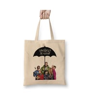 The Umbrella Academy Beyaz Bez Çanta Uzun Saplı Alışveriş Çantası Plaj Çantası