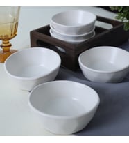 Keramika Mat Beyaz Kristal Çerezlik / Sosluk 12 Cm 6 Adet 022