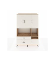 Hyperion Gardrop 7 Raflı 2 Çekmeceli 4 Kapaklı 132x44x195 Çam-Aytaşı