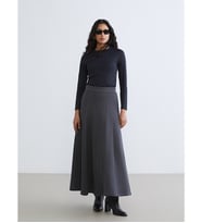 LCW Modest Antrasit Beli Lastikli Kloş Etek