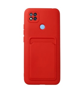 Xiaomi Redmi 9c Kılıf Kelvin Kartvizitli Silikon - Kırmızı