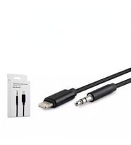 Hadron HDX1008 Lightning to 3.5mm Aux Araç ve Hoparlör Ses Kablosu - SİYAH (Beyaz)