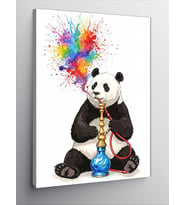 Kanvas Tablo Nargile İçen Panda