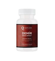Q Natura Series, Demir Bisglisinat ( İRON ) complex 60 Bitkisel Kapsül (Dong Quai, Ahududu,Vit C,E,B12,B6, folik asit,selenyum)