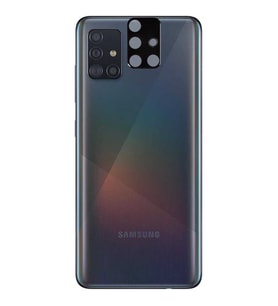 Samsung Galaxy A51 Kamera Lens Koruyucu HD 3D Tempered Glass Cam (Siyah)