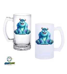 Monsters Sulley Kulplu Bira Bardağı Buzlu veya Şeffaf Seçenekli 0328
