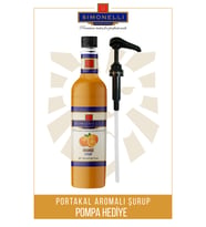 Kahve ve Kokteyl Şurubu Portakal Aromalı 70 CL + POMPA Simonelli