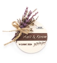 50 Adet 7x7cm Ahşap Magnet İsimli Söz Nişan Düğün Hediyesi (Karışık)