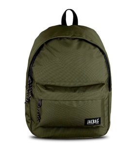 Jacbag Classic İki Bölmeli Haki Okul Günlük Seyahat Sırt Çantası