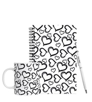 Sevgililer Gününe Özel Ahşap Defter Kalem & Kupa Hediye Seti