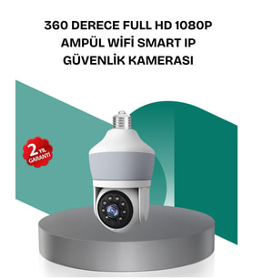 Kablosuz 360° Döner Başlıklı Full HD Güvenlik Kamerası