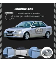 Mazda 323 Oto Araç Kapı Koruma Fitili 5metre Parlak Gri Renk