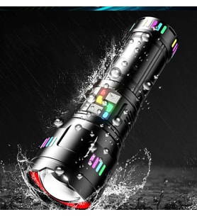 Pro F-3002 Alüminyum TG LED Gece Şeritli Type-C Şarjlı El Feneri