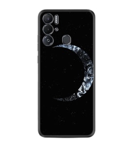 Tecno Pova Neo Kılıf Silikon Desen Özel Seri Yalnız Ay 1744